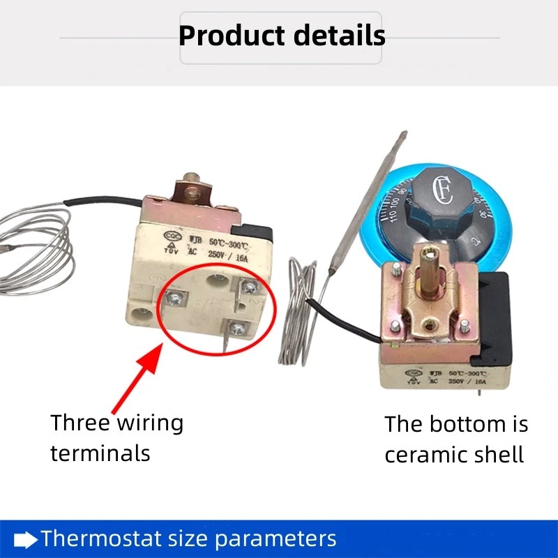 Kitchen Appliance Spare Parts High Quality Capillary Thermostat for Solar Water Heater